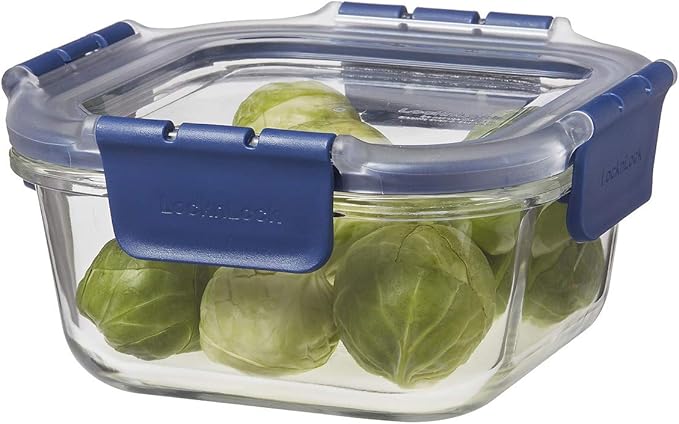 LocknLock Topclass Square Glass Container 500ml Leak Proof