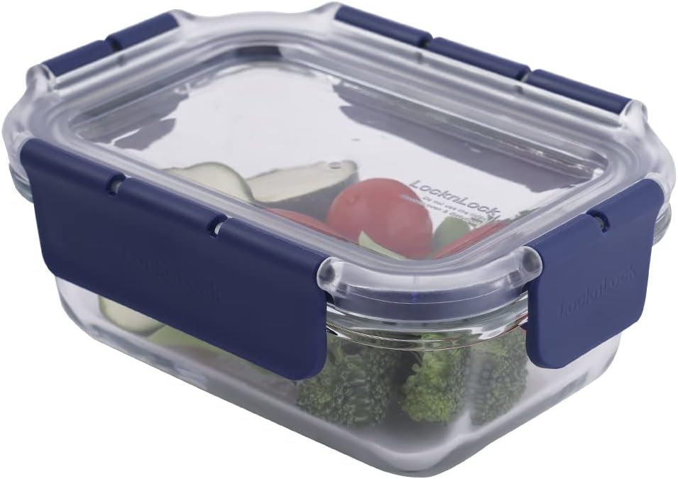 LocknLock Topclass Square Glass Container 380ml Leak Proof