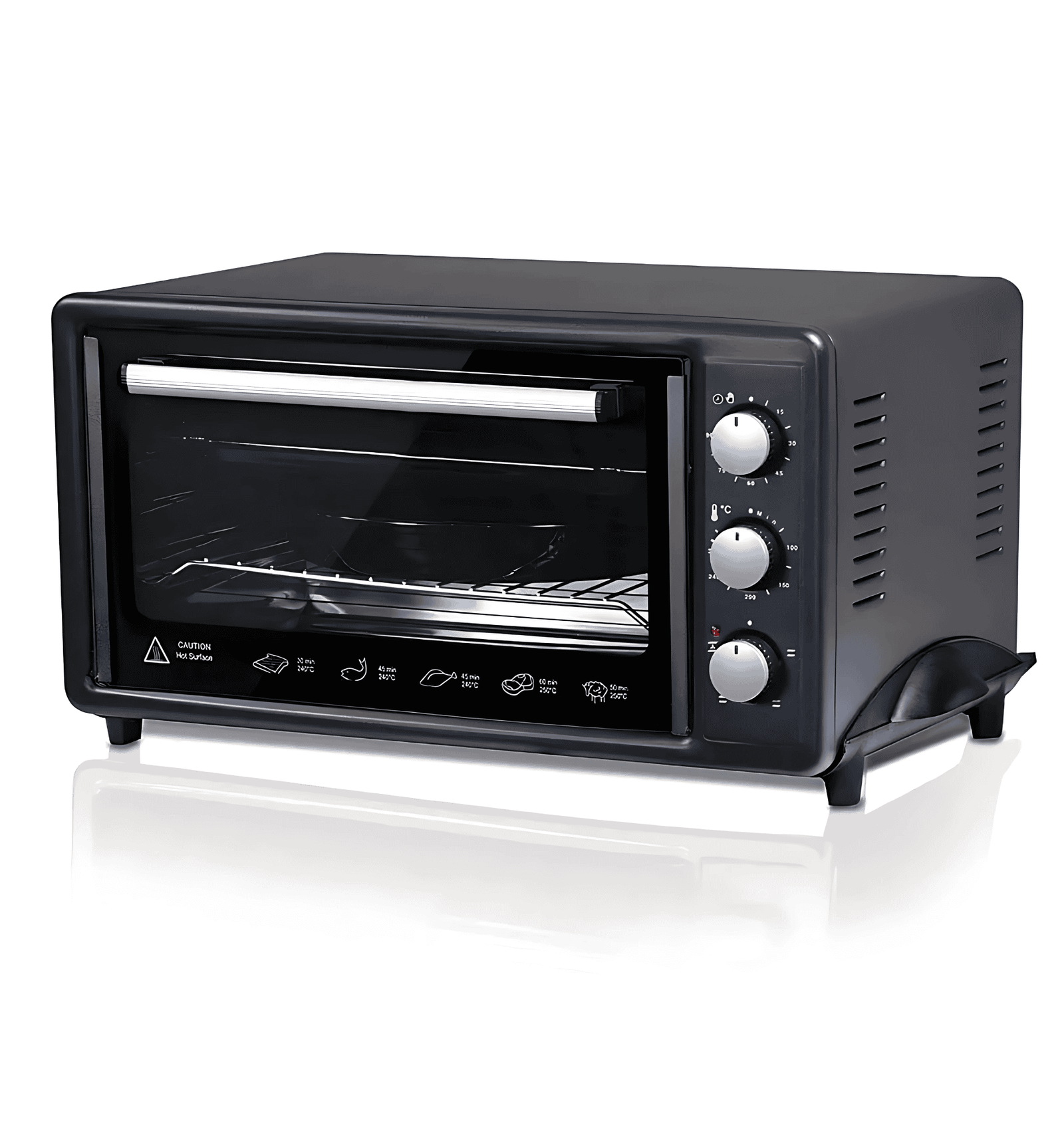 Luxell Electric Oven 50L Black Rotisserie Fan