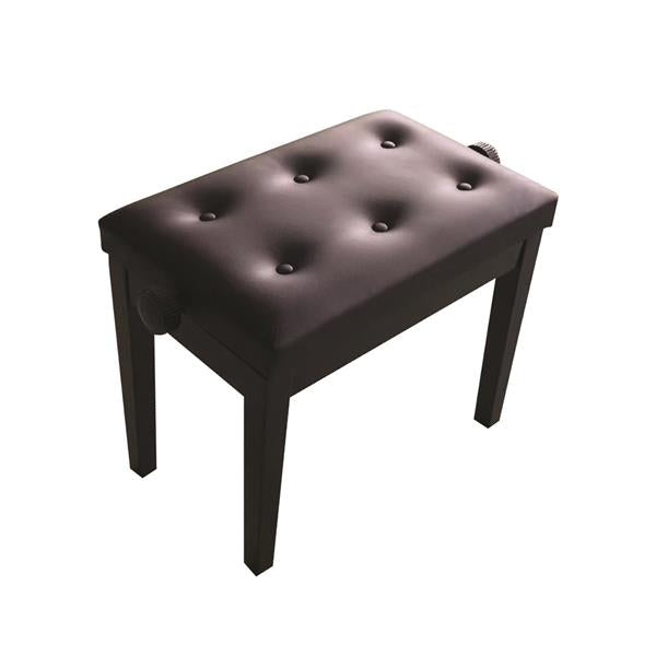 ARA Adjustable Wooden Piano Bench Chair Black