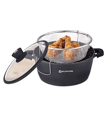 Muller Koch 26cm Casserole Die-Cast With Frying Basket