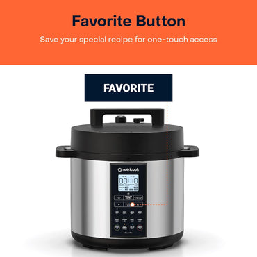 Nutricook Smart Pot 2 Prime Electric Pressure Cooker 6L 1000W Silver