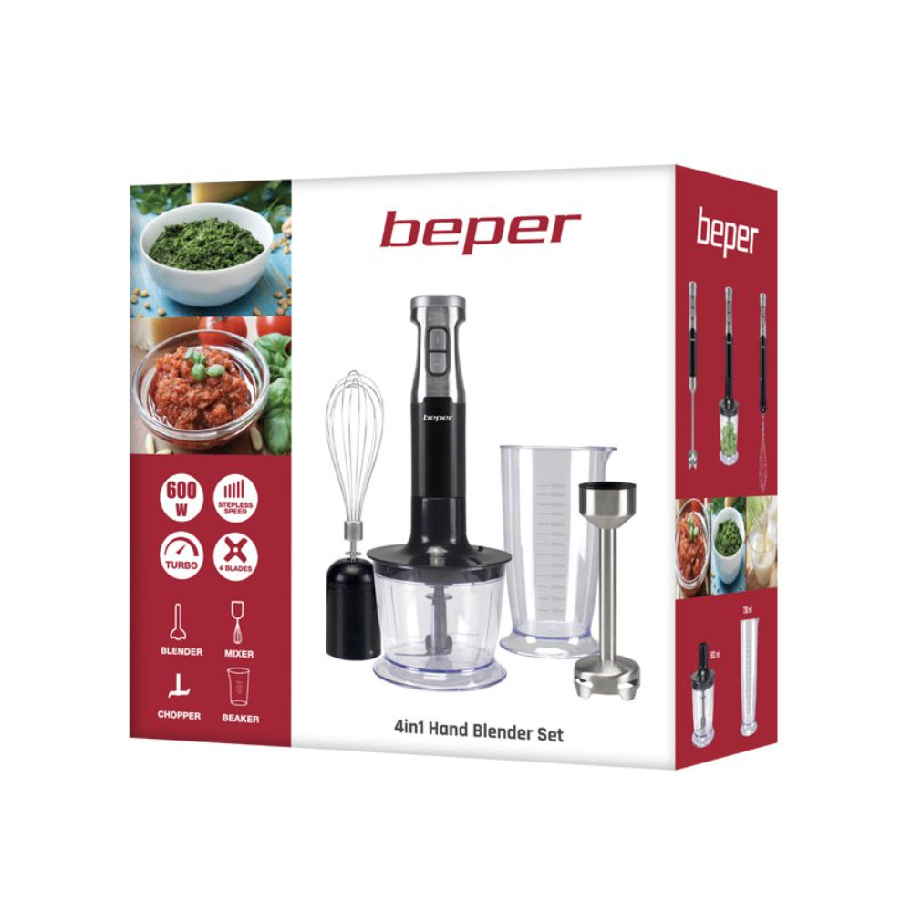 Beper 4-in-1 Hand Blender Set