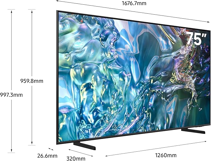 Samsung 75 Inch QLED 4K Q60D Smart TV AirSlim