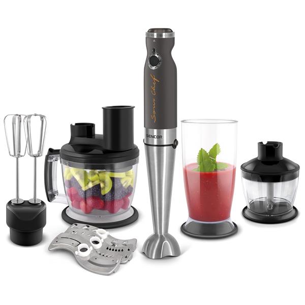 Sencor Immersion Blender 1200W 3-in-1 Titanium Blades
