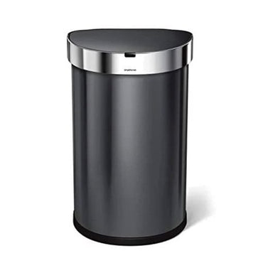Simplehuman Semi-Round Sensor Bin 45L Black Steel