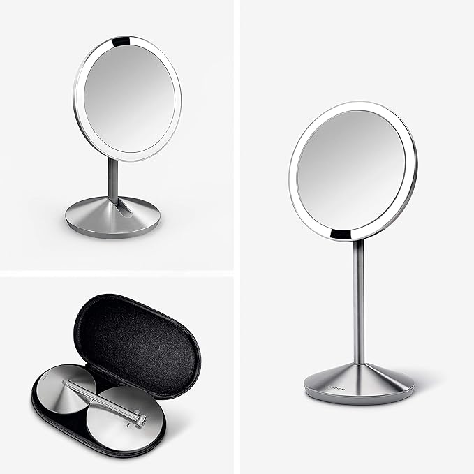 Simplehuman Mini Sensor Mirror 10X Rechargeable Travel SS