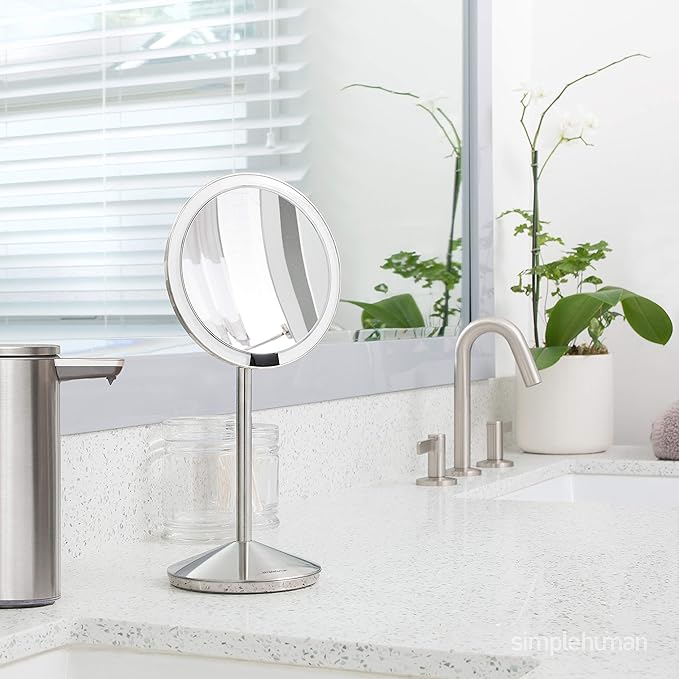 Simplehuman Mini Sensor Mirror 10X Rechargeable Travel SS