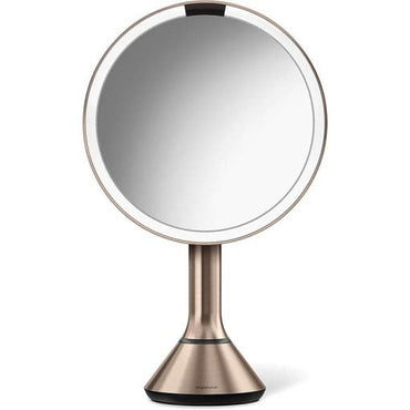 Simplehuman Sensor Mirror 5X LED Brightness Control Rose Gold