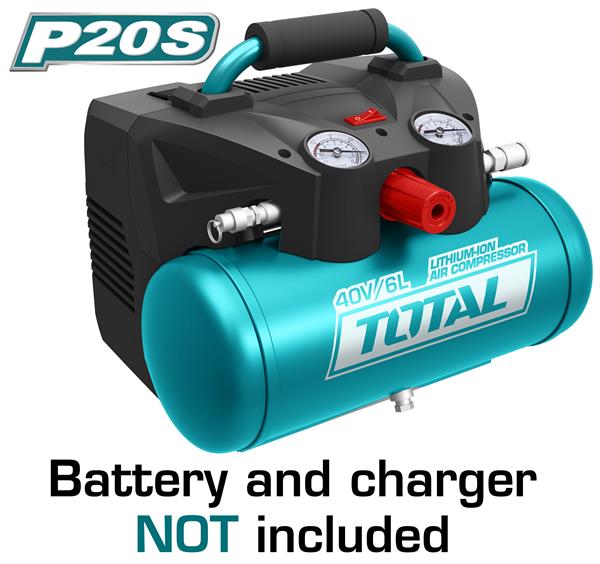 Total Cordless Air Compressor 40V 6L Tank 135PSI