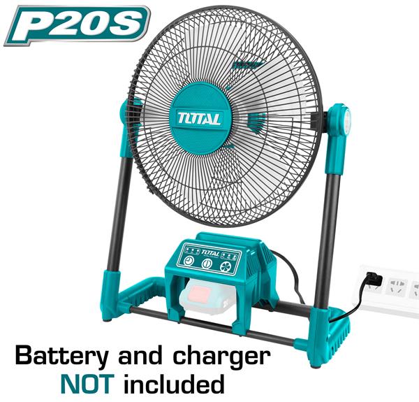 Total Cordless Fan 20V 13 Inch