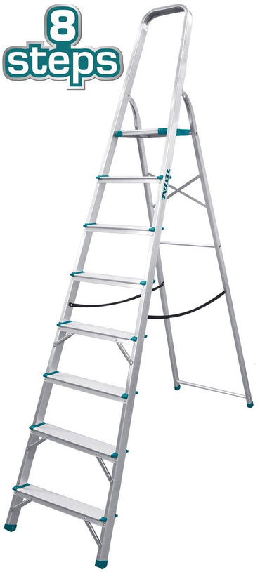 Total Aluminum Household Ladder 8 Steps 150KG