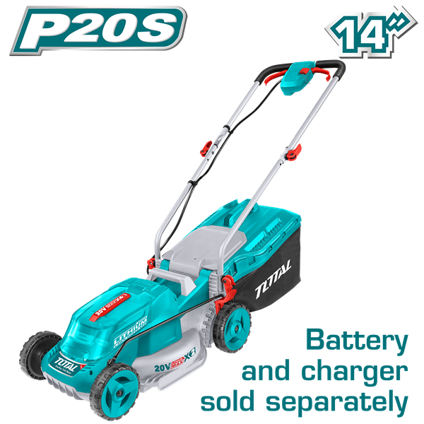 Total Cordless Lawn Mower 40V 340mm 30L Bag