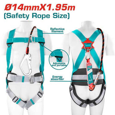 Total Safety Harness 3 Attachment Points Polyester
