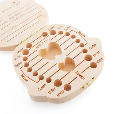 InnovaGoods Tooth Box Wood Boy Milk Teeth Storage