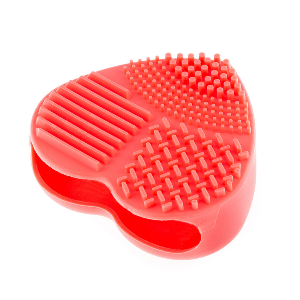 InnovaGoods Silicone Make-Up Brush Cleaner Heart