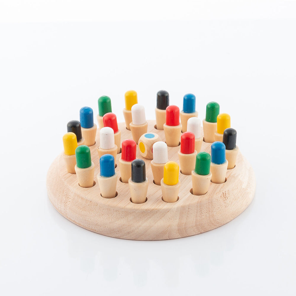 InnovaGoods Wooden Memory Chess Game 26 Pieces