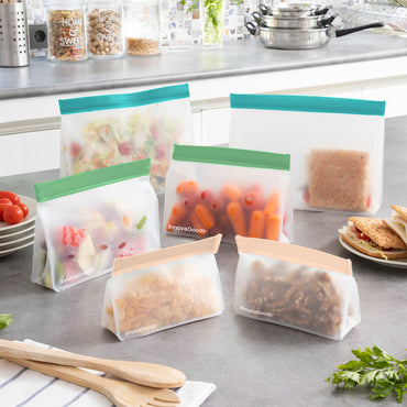 InnovaGoods Reusable Hermetic Food Bags Set 6PC