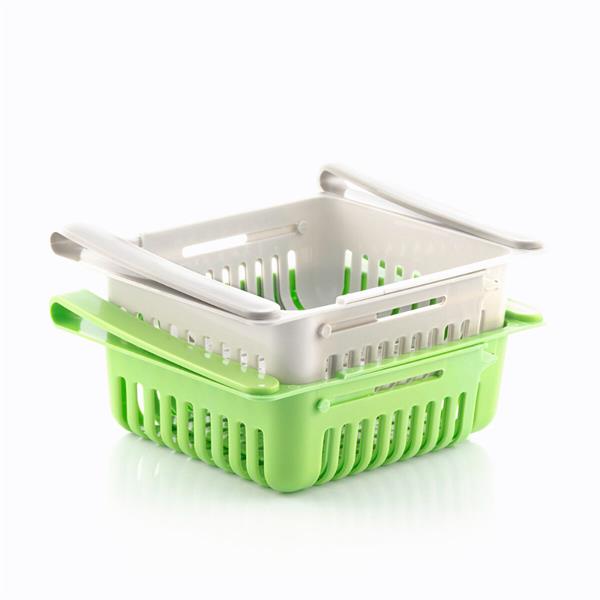 InnovaGoods Adjustable Fridge Drawer Organiser 2-Pack