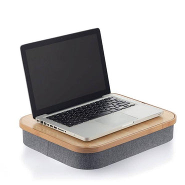 InnovaGoods Portable Laptop Desk with Storage Tray Wood