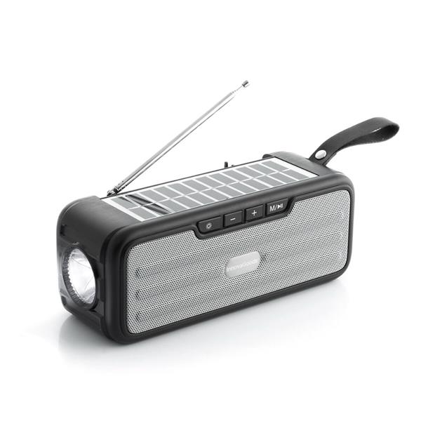 InnovaGoods Wireless Speaker Solar Charging LED Torch FM