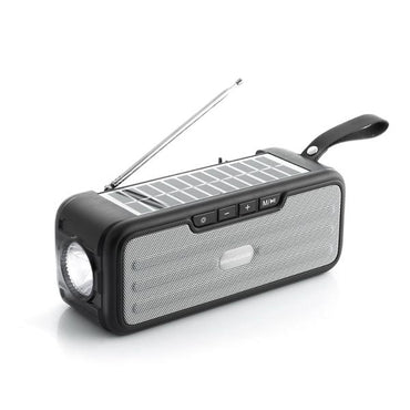 InnovaGoods Wireless Speaker Solar Charging LED Torch FM