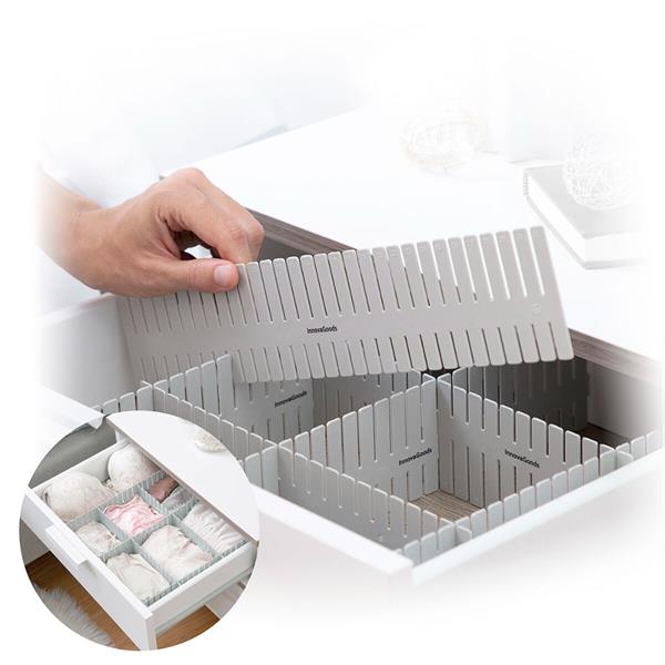 InnovaGoods 16PC Adjustable Divisible Drawer Organiser
