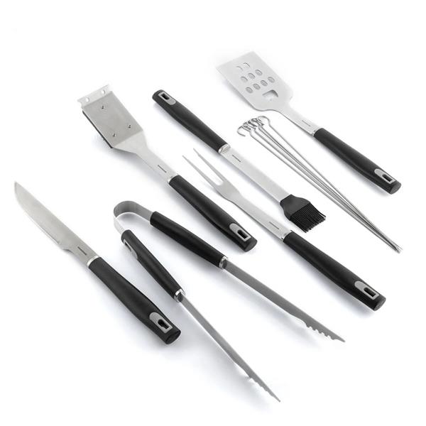 InnovaGoods 12PC BBQ Utensils Kit with Case Stainless Steel