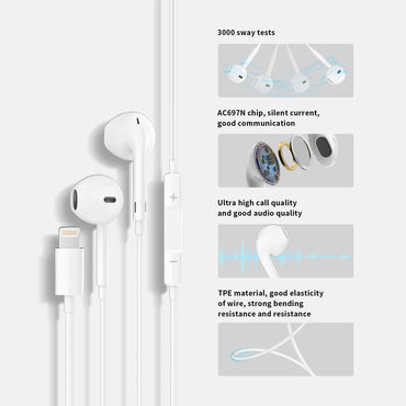Ven-Dens Wired Earphone Lightning Semi-In-Ear