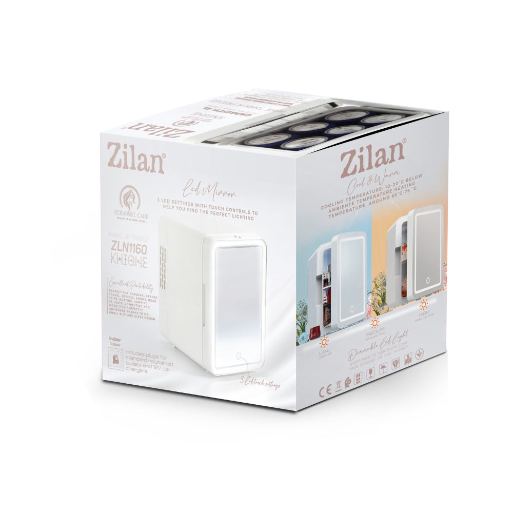 Zilan Make Up Mini Fridge 4L LED Mirror 36W