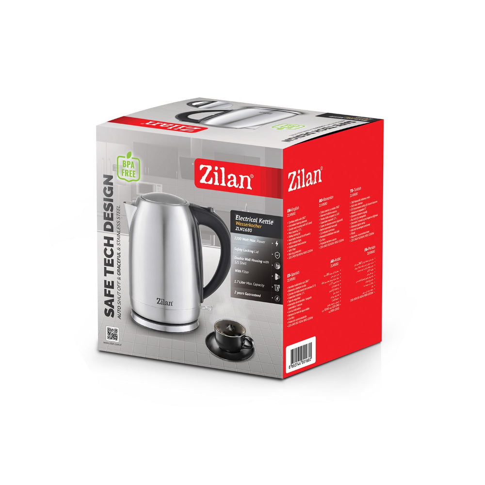 Zilan Electric Kettle 1.7L 2200W Cordless