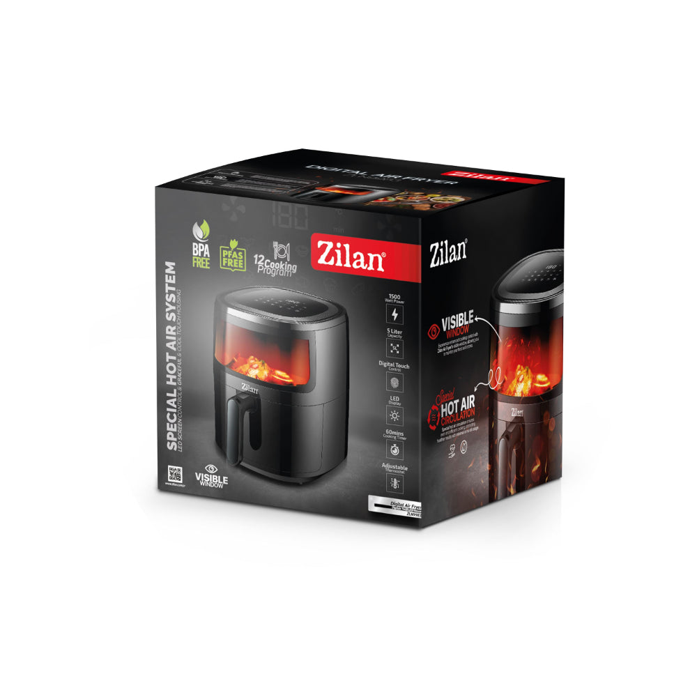 Zilan Digital Air Fryer 6L 1360W Touch Control