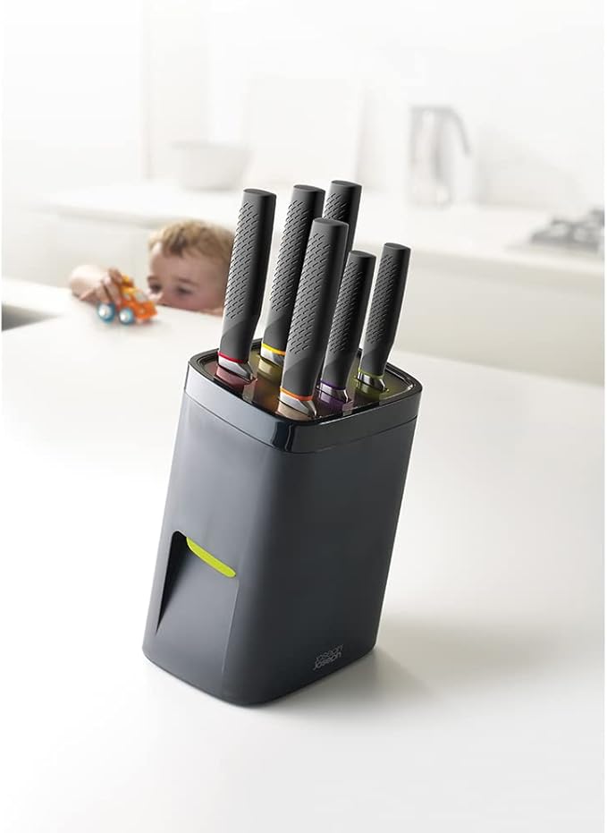 Joseph Joseph LockBlock Knife Set 6PC Self-Locking Black