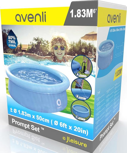 Inflatable Top Ring Prompt Set Pool 183x51cm