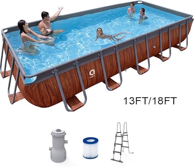 Jilong Rectangular Frame Pool Set 4.0x2.0x0.99m Filter Ladder