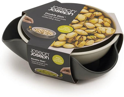 Joseph Joseph Double Dish Pistachio Snack Bowl Grey