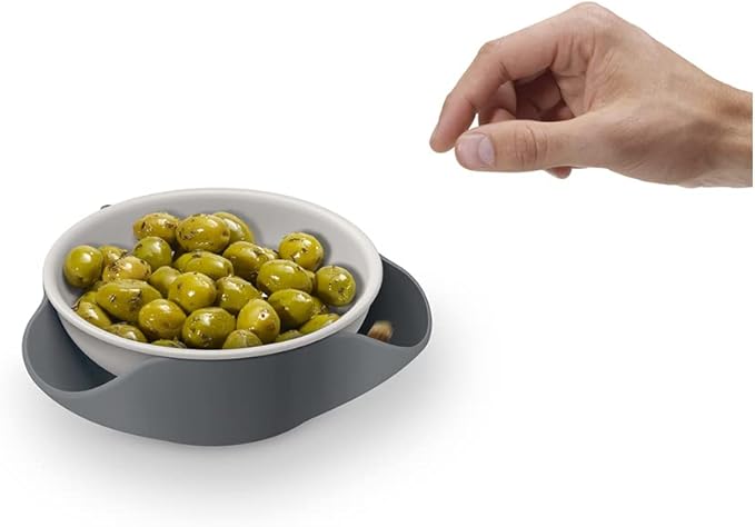 Joseph Joseph Double Dish Pistachio Snack Bowl Grey