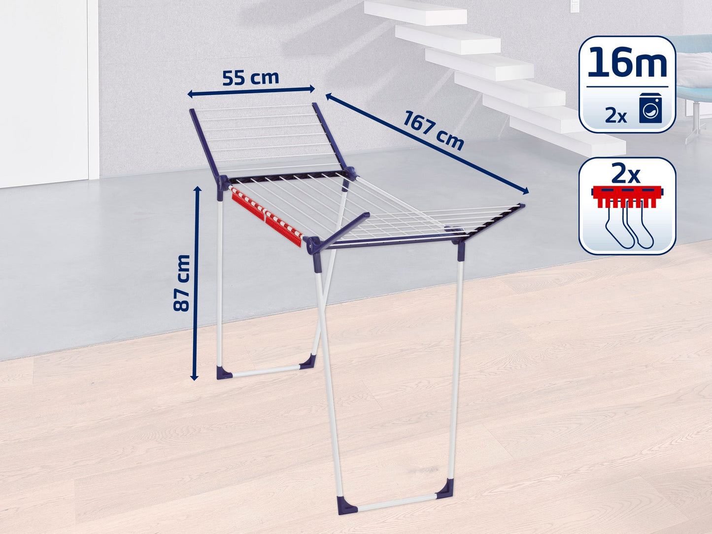 Leifheit Pegasus 160 Standing Clothes Dryer 16M