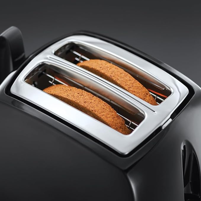 Russell Hobbs Textures+ Toaster 2-Slot Extra Wide Bun Warmer