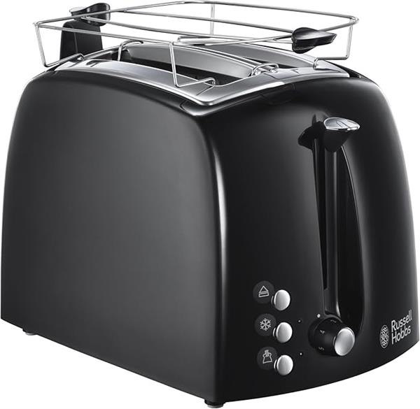 Russell Hobbs Textures+ Toaster 2-Slot Extra Wide Bun Warmer