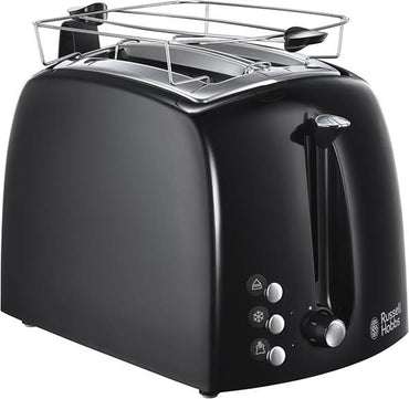Russell Hobbs Textures+ Toaster 2-Slot Extra Wide Bun Warmer