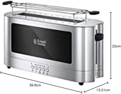 Russell Hobbs Elegance Toaster 2-Slice Glass View