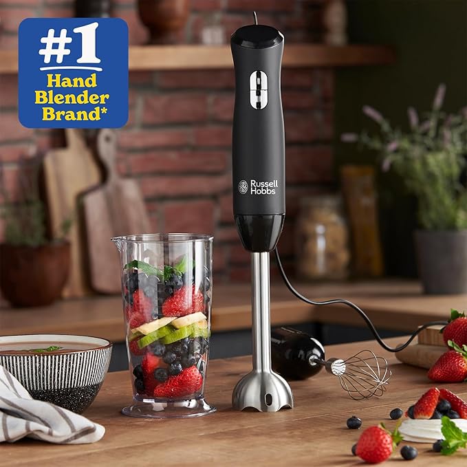 Russell Hobbs Hand Blender 500W 3-in-1 Chopper Whisk