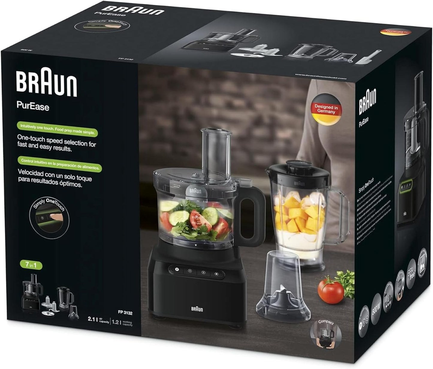 Braun PureEase Food Processor 800W 2.1L