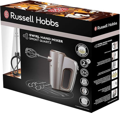 Russell Hobbs Swirl Hand Mixer 350W Helix Whisks