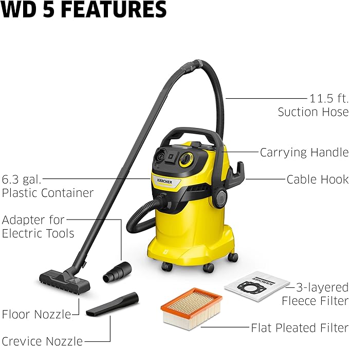 Karcher Wet & Dry Vacuum WD 5 25L SS 1100W