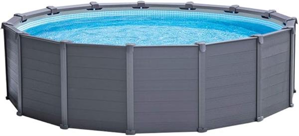 Intex Graphite Gray Panel Pool Set 4.78m Sand Filter