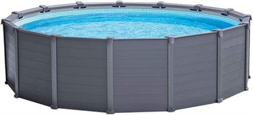 Intex Graphite Gray Panel Pool Set 4.78m Sand Filter