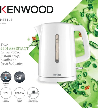 Kenwood Electric Kettle 1.7L 2200W White Plastic