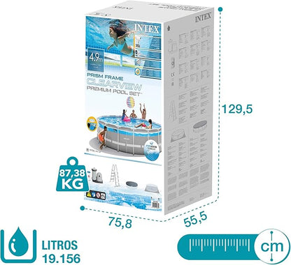 Intex Prism Frame Clearview Pool Set 4.88m